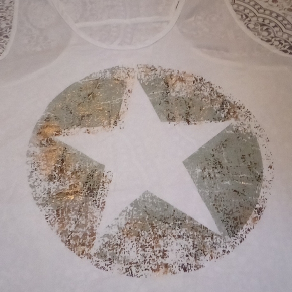 WHITE sheer sleeveless top - Picture 4 of 11